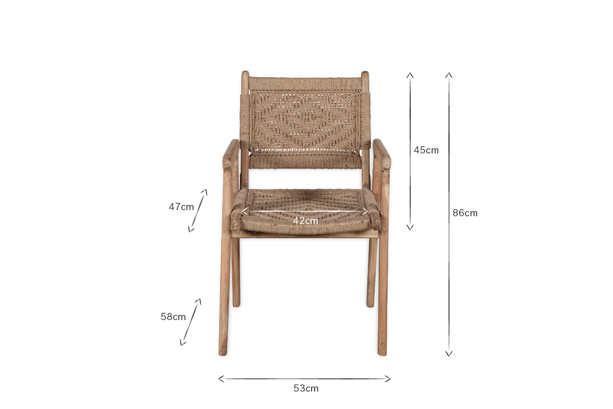 Nkuku - Vinay Woven Dining Chair - Natural