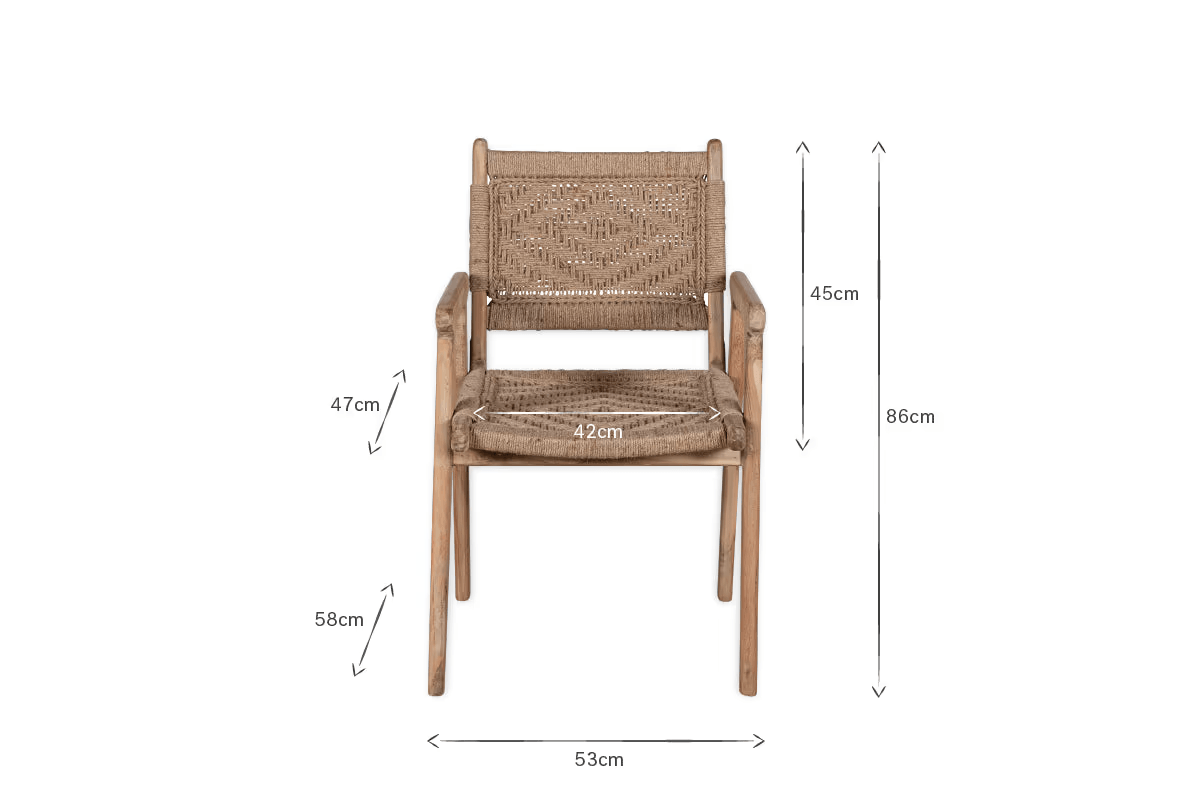 Nkuku - Vinay Woven Dining Chair - Natural