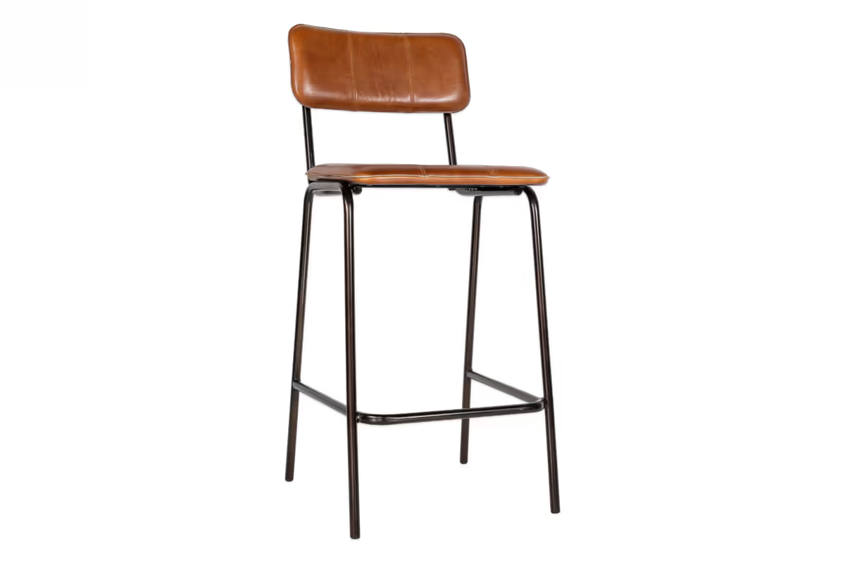 Nkuku - Ukari Counter Chair - Aged Tan