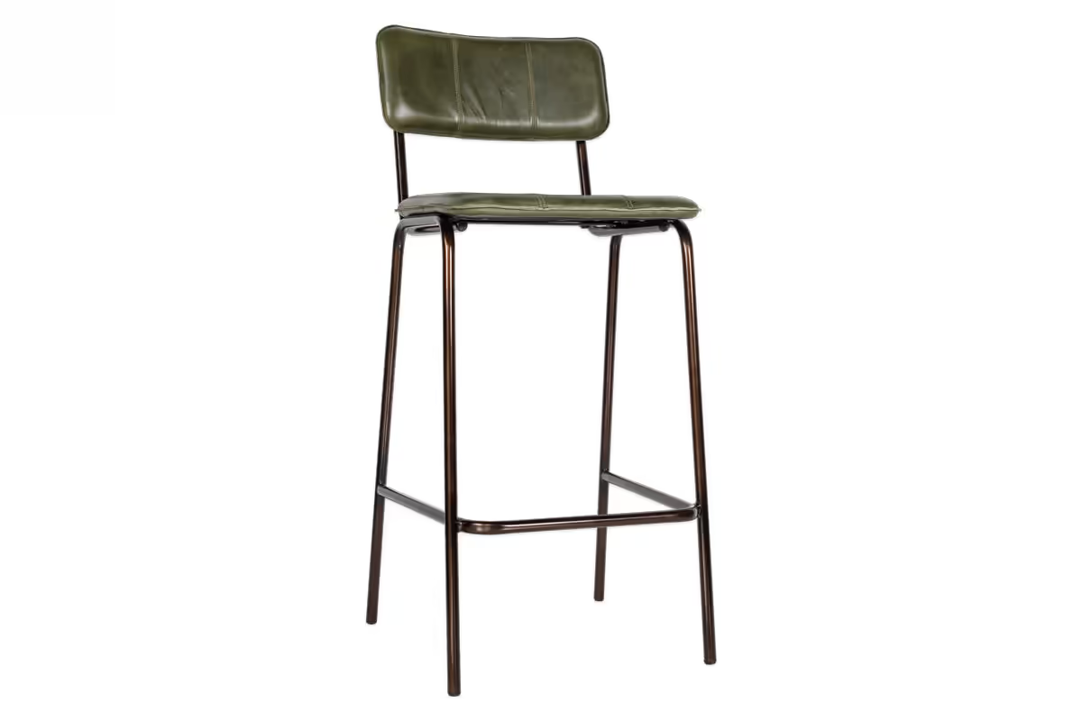 Nkuku - Ukari Counter Chair - Rich Green
