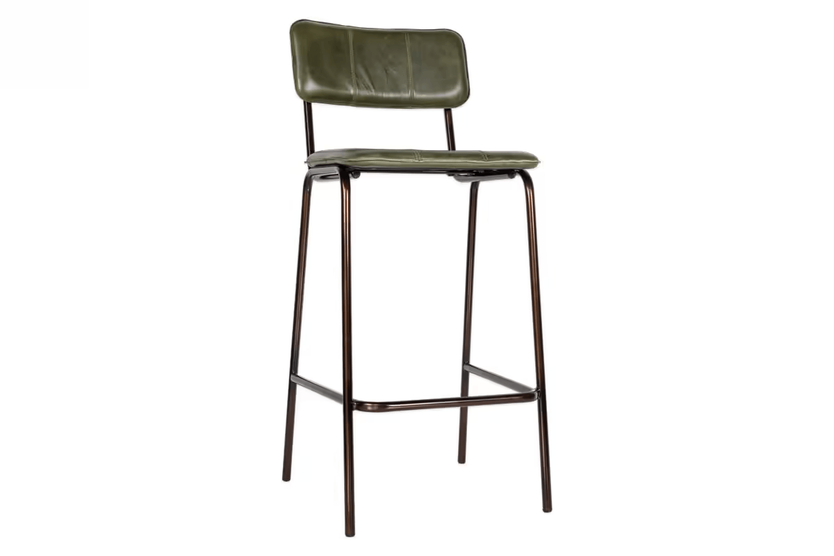 Nkuku - Ukari Counter Chair - Rich Green