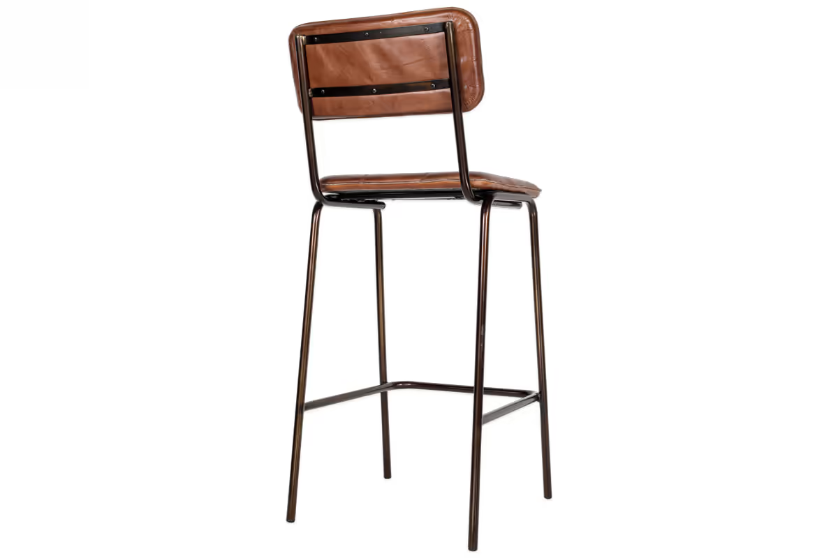 Nkuku - Ukari Counter Chair - Chocolate Brown