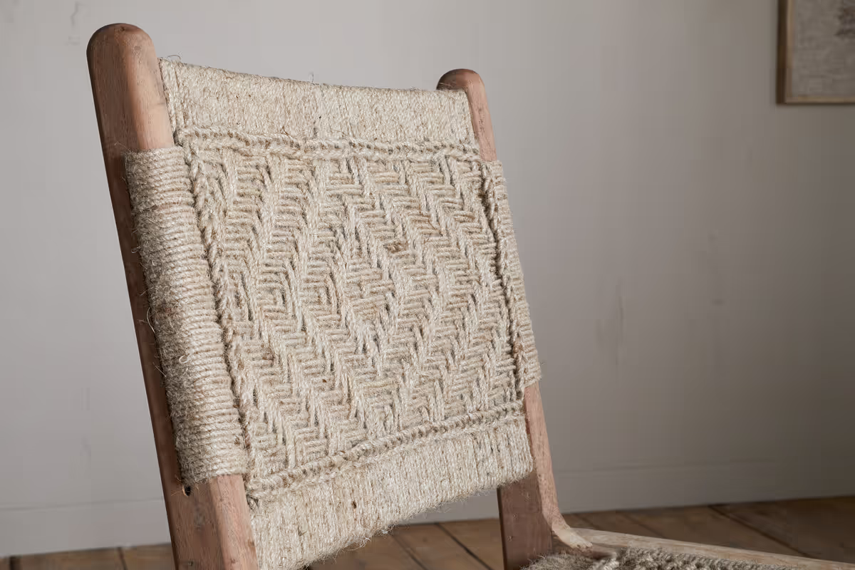 Nkuku - Vinay Woven Armless Dining Chair - Natural