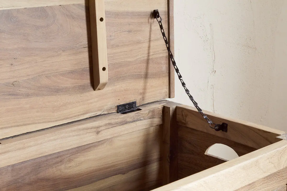 Nkuku - Karadi Reclaimed Wood Storage Bench - Natural