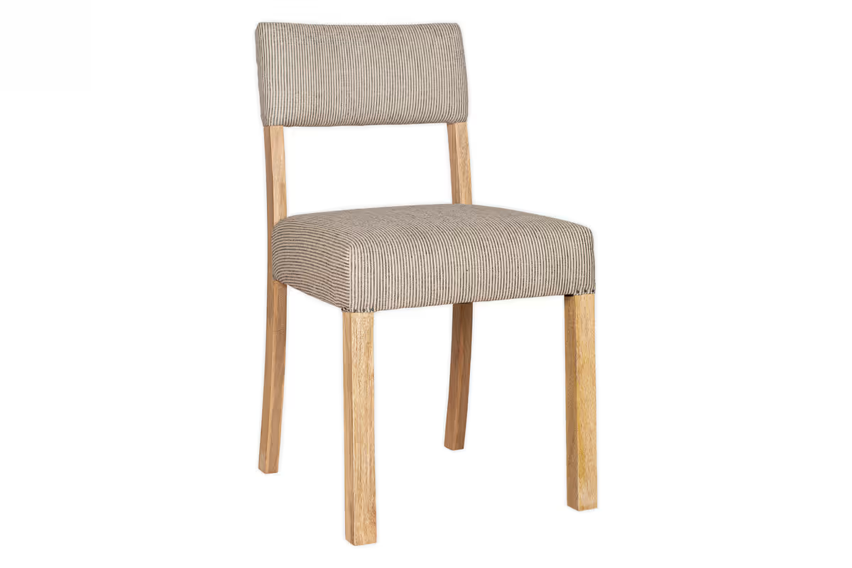 Nkuku - Nadeeka Linen Upholstered Dining Chair - Soft Grey
