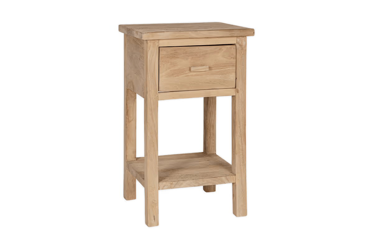 Nkuku - Vivan Grooved Bedside Table - Natural