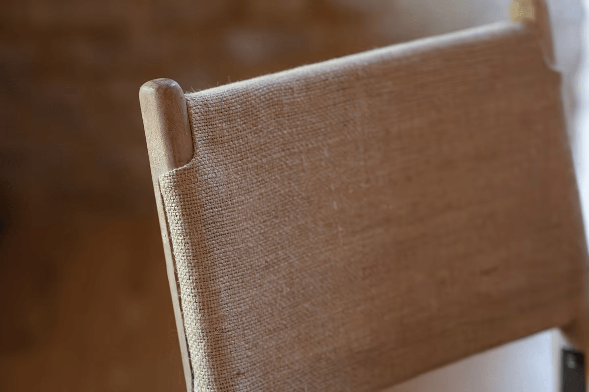Nkuku - Nayan Leather & Jute Counter Chair - Tan