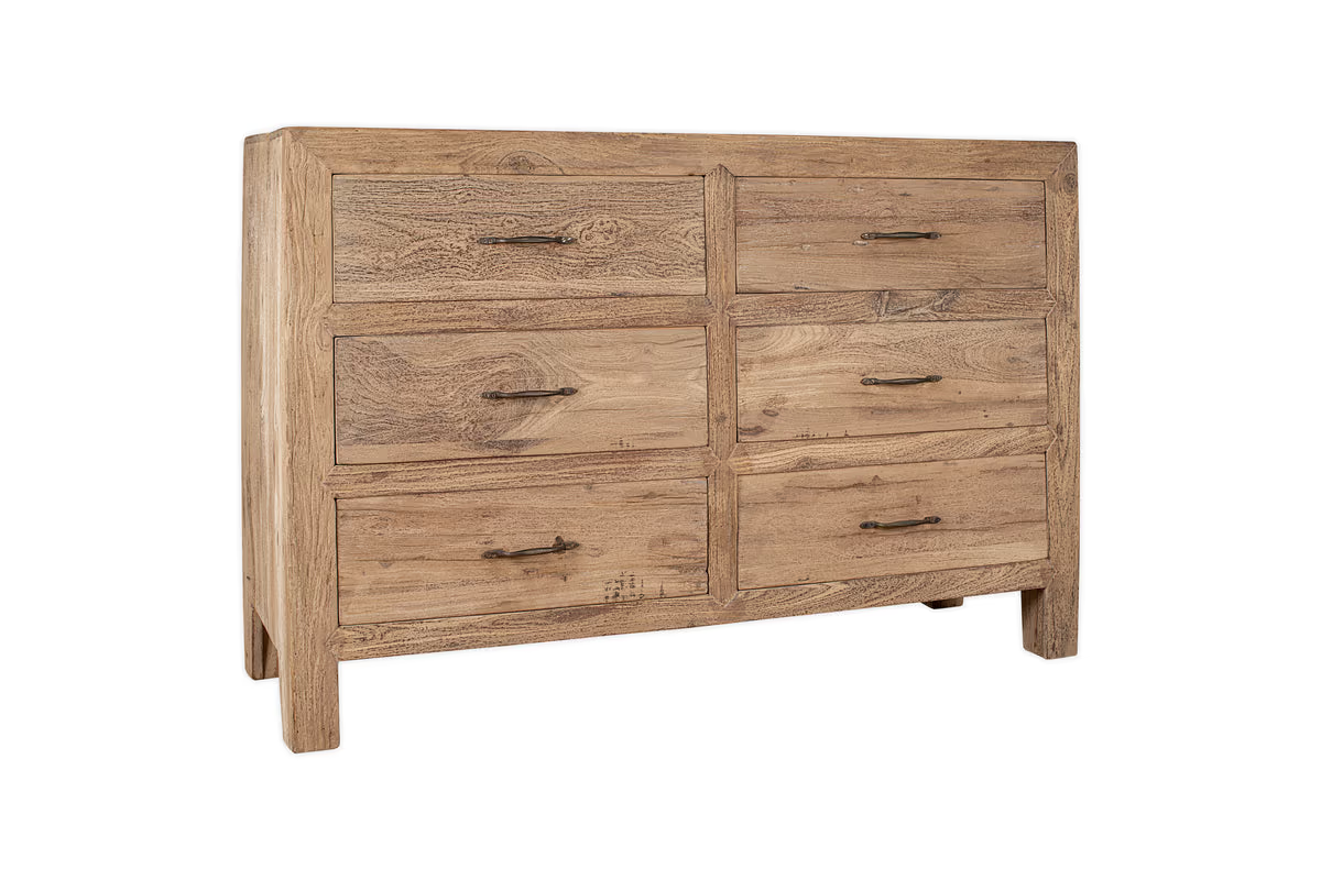 Nkuku - Iya Reclaimed Wood Chest of Drawers - Natural - Large