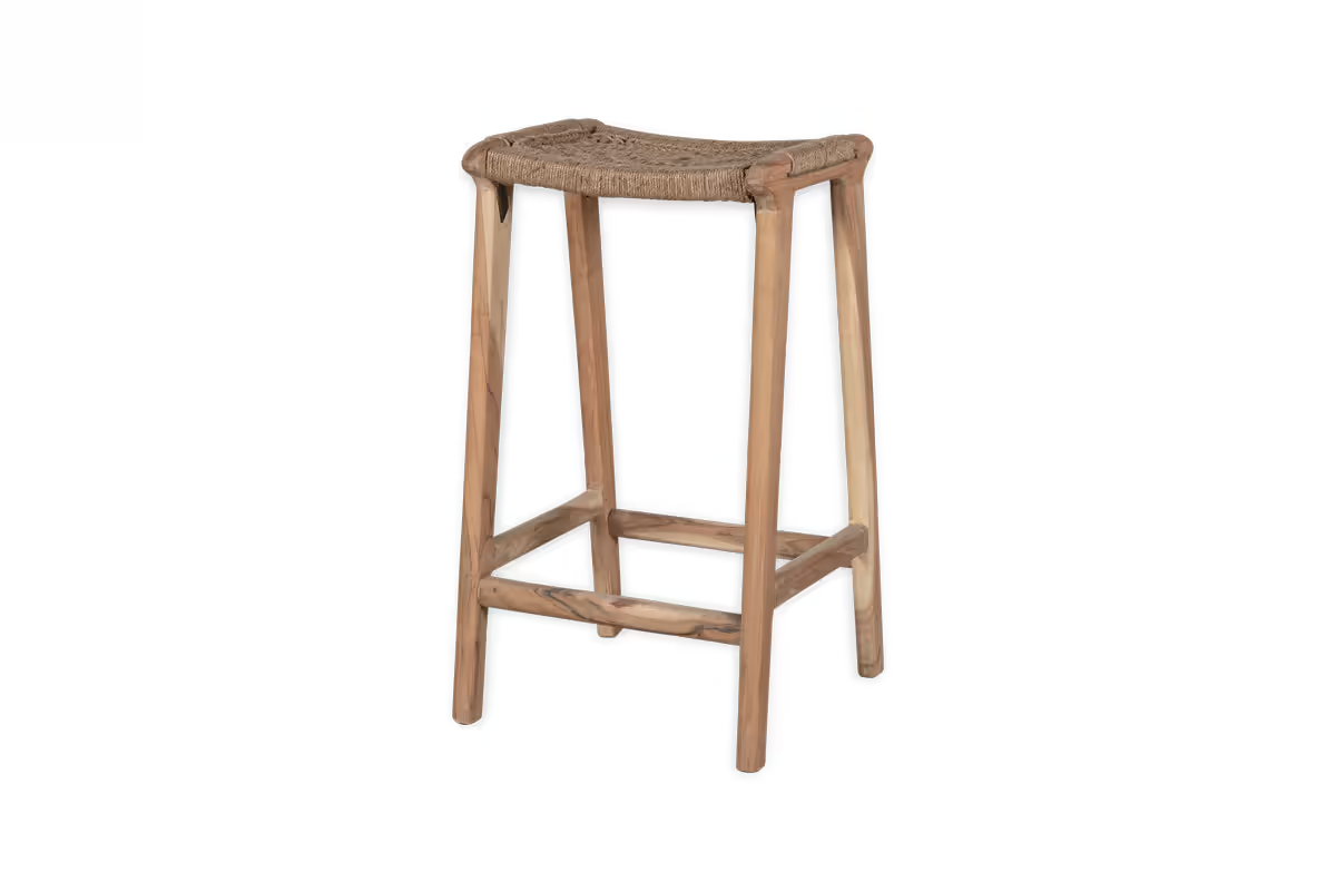 Nkuku - Vinay Woven Counter Stool - Natural