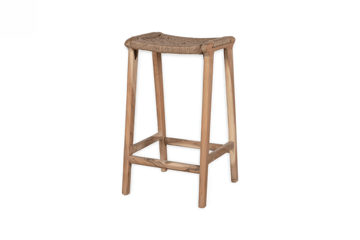 Nkuku - Vinay Woven Counter Stool - Natural