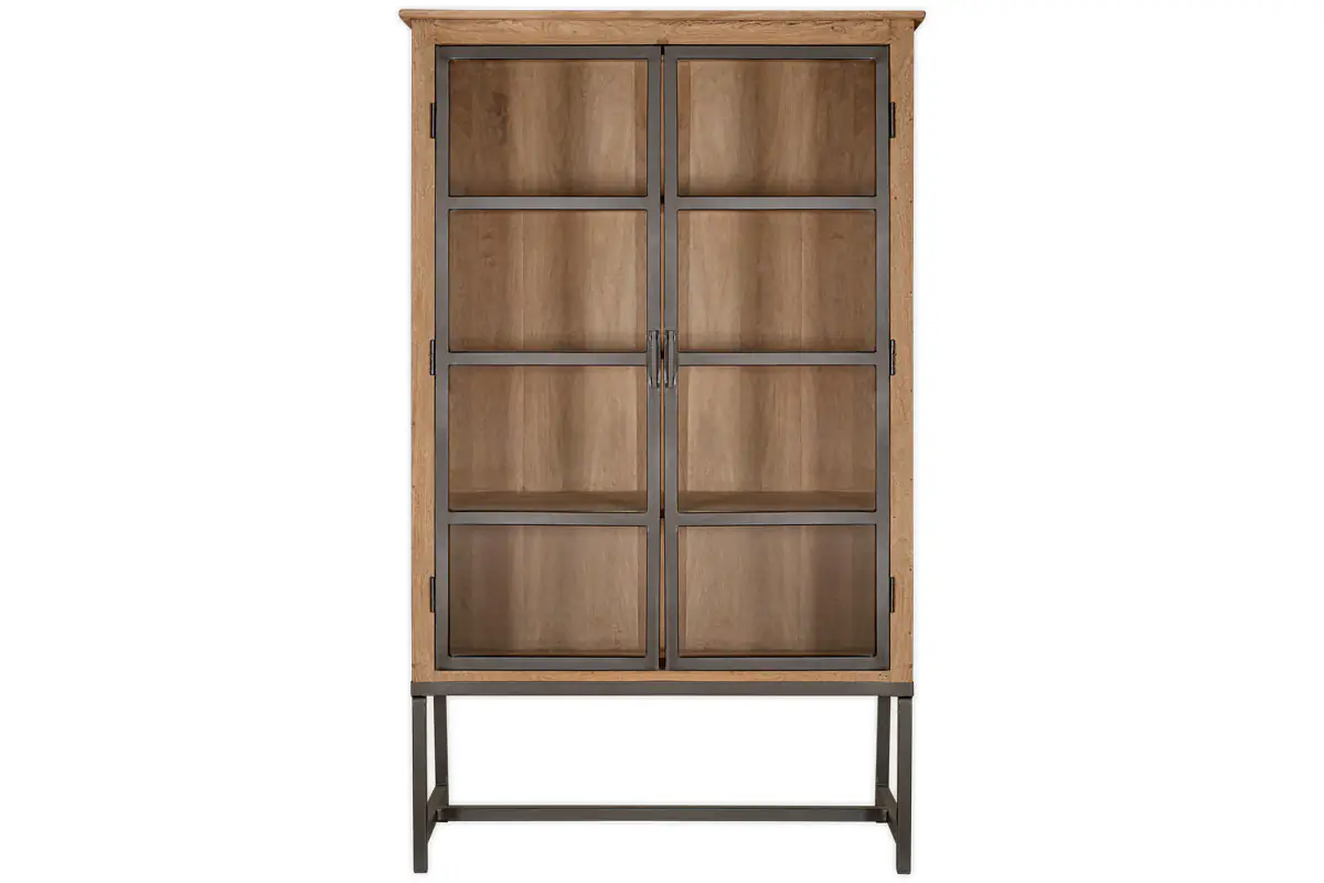 Nkuku - Nirvi Wood & Iron Cabinet - Black
