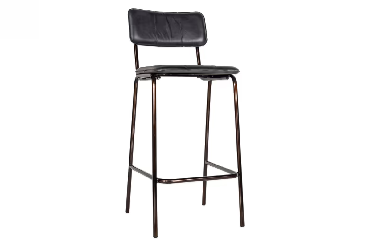 Nkuku - Ukari Counter Chair - Aged Black