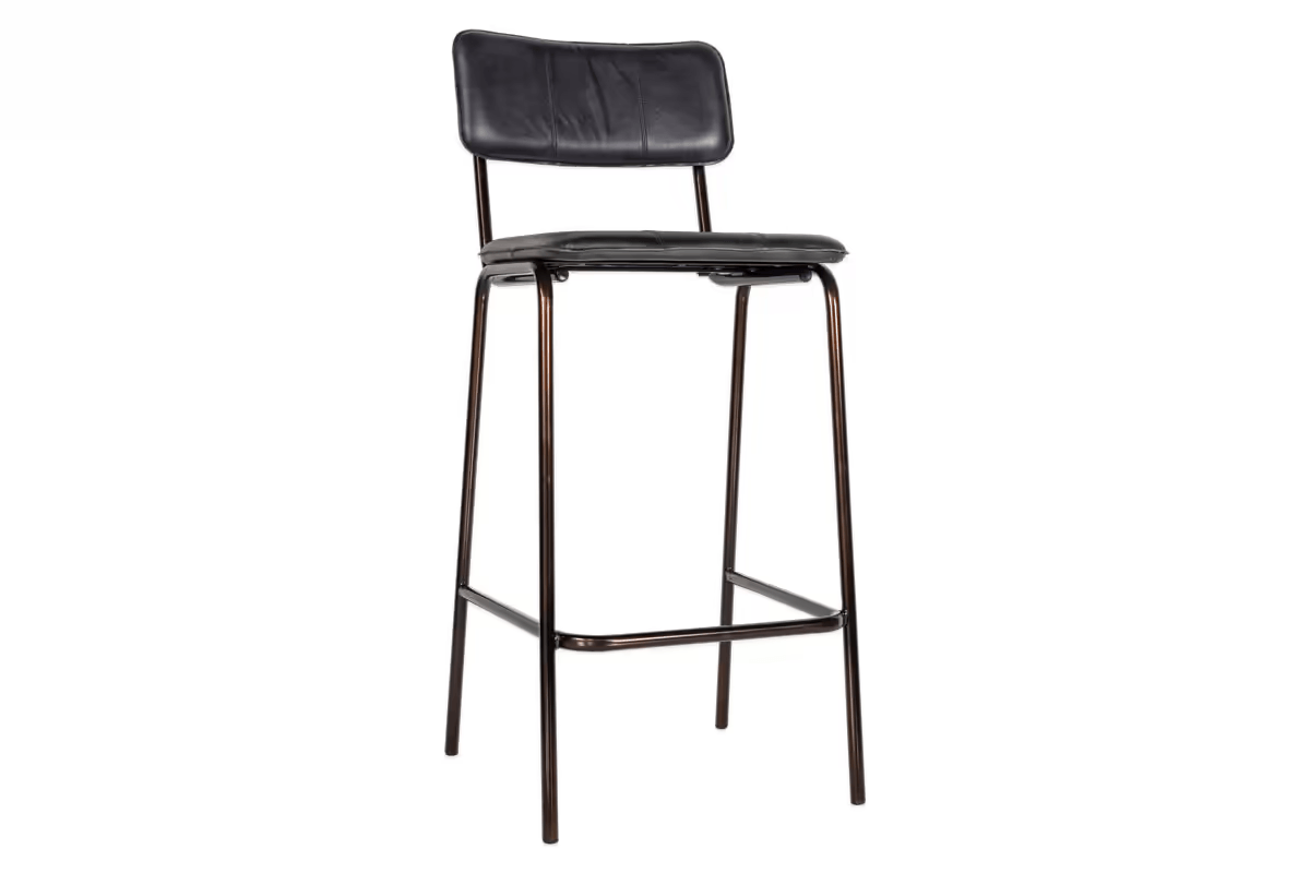 Nkuku - Ukari Counter Chair - Aged Black