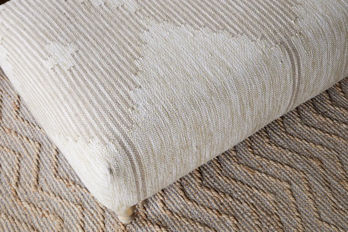 Nkuku - Aranya Upholstered Ottoman - Natural