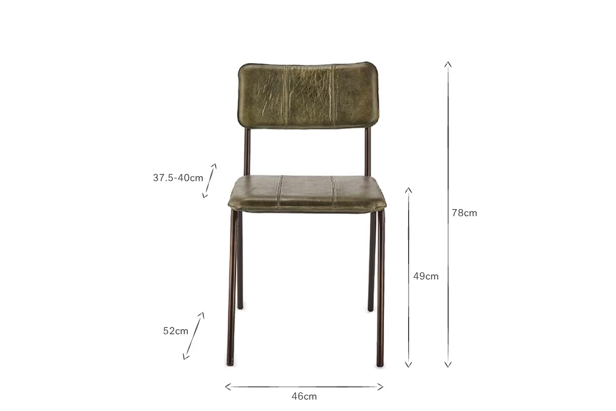 Nkuku - Ukari Leather Dining Chair - Rich Green
