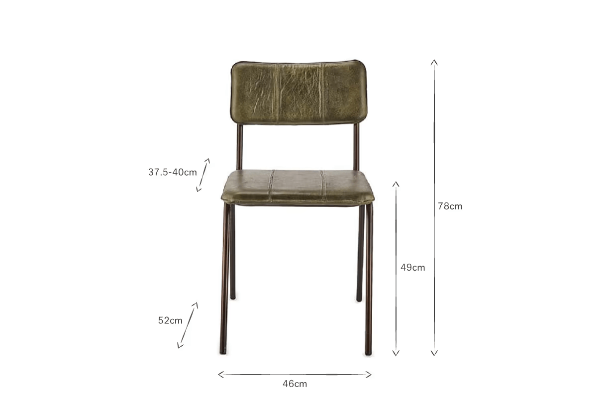 Nkuku - Ukari Leather Dining Chair - Rich Green
