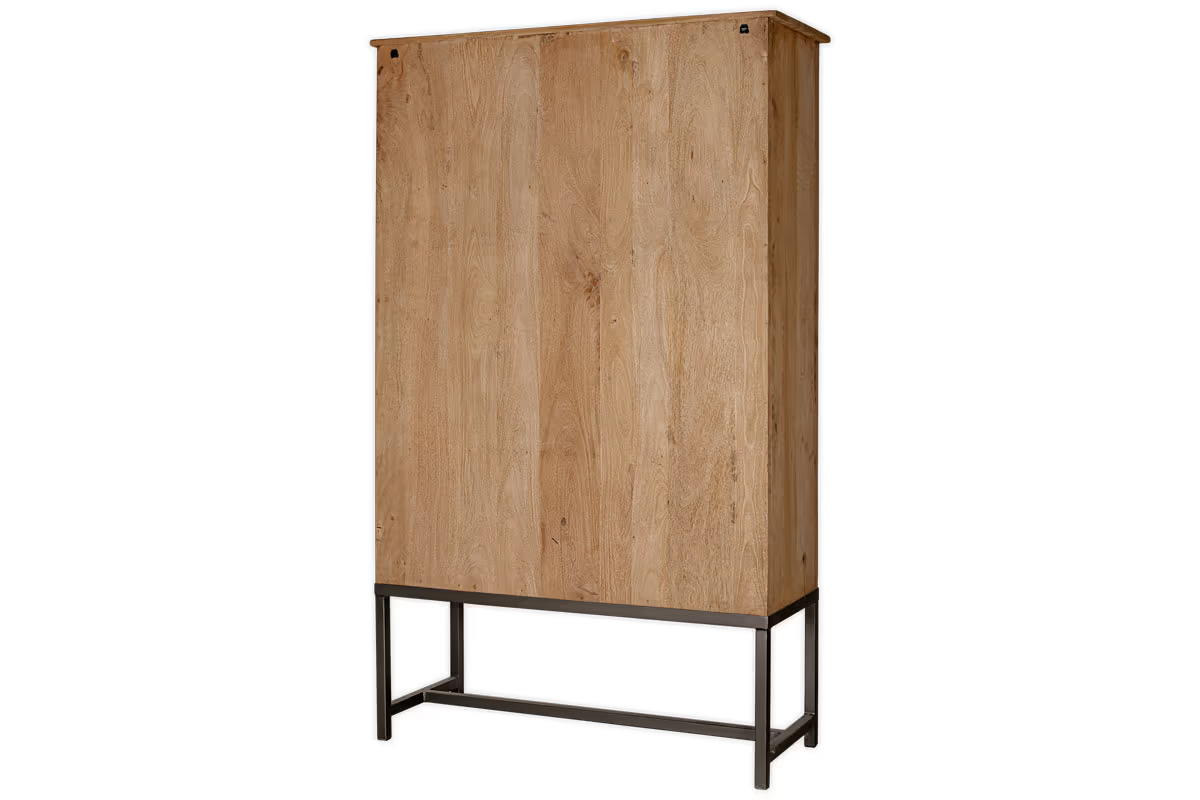 Nkuku - Nirvi Wood & Iron Cabinet - Black