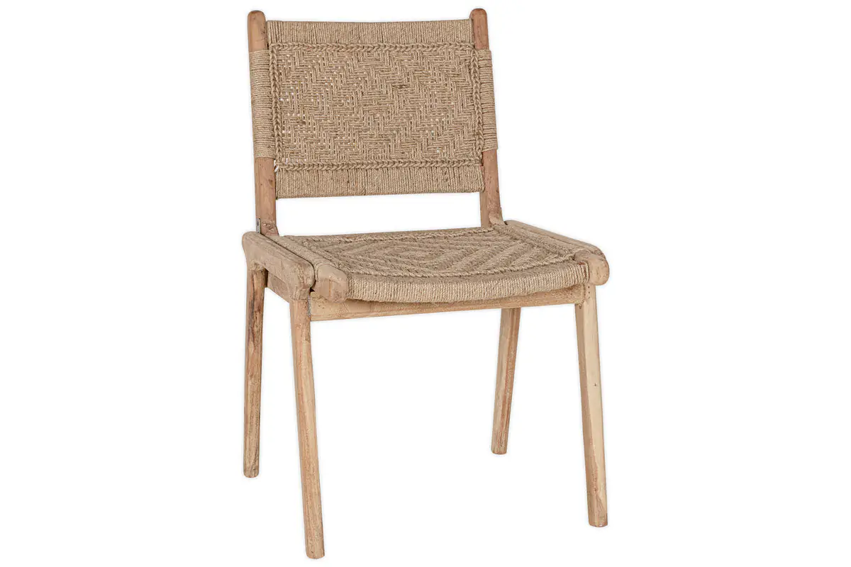 Nkuku - Vinay Woven Armless Dining Chair - Natural