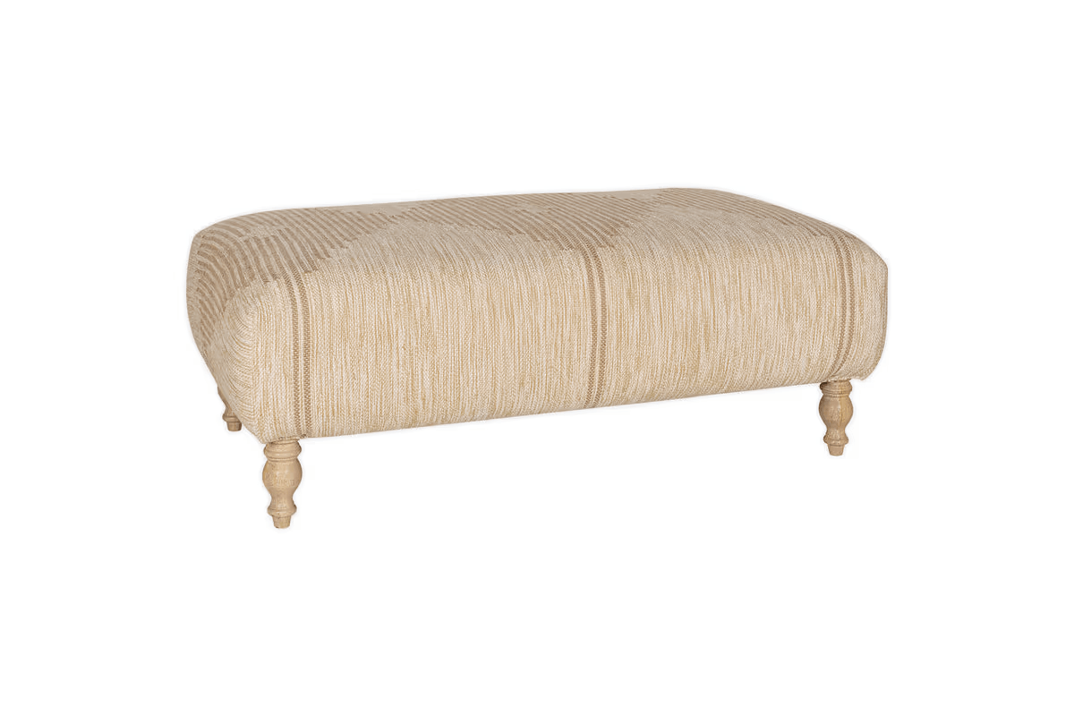 Nkuku - Aranya Upholstered Ottoman - Natural