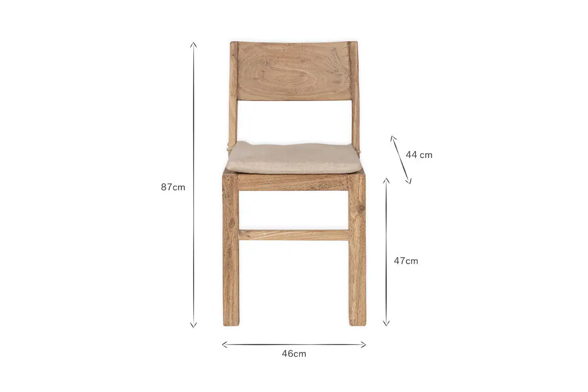 Nkuku - Fioni Reclaimed Wood Dining Chair - Natural