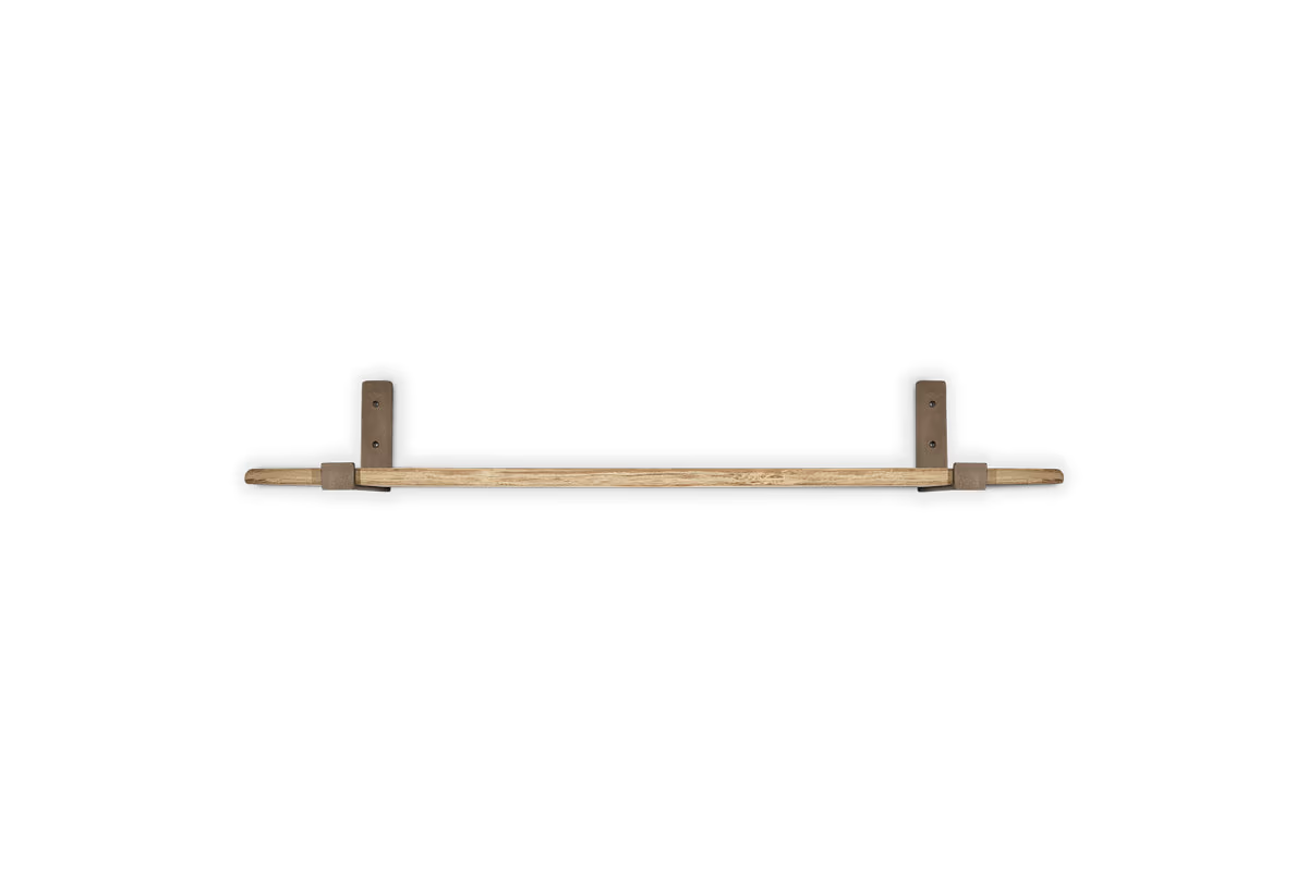 Nkuku - Ibo Reclaimed Wood & Iron Shelf - Natural - Large