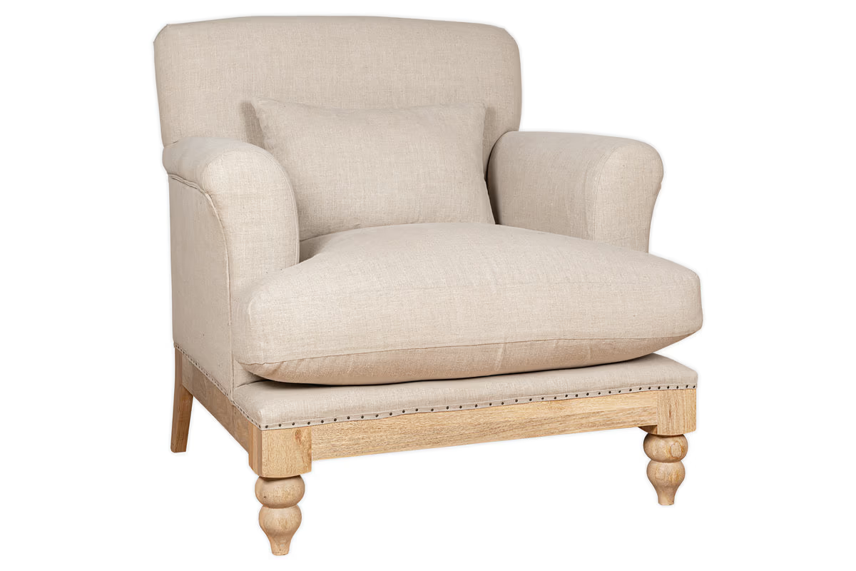 Nkuku - Kashi Linen Armchair - Natural