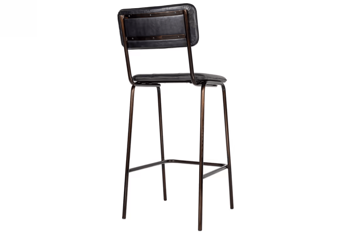 Nkuku - Ukari Counter Chair - Aged Black