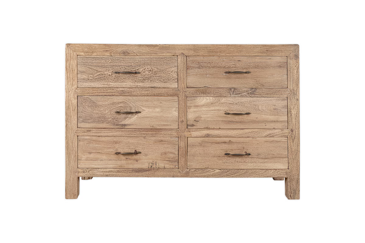 Nkuku - Iya Reclaimed Wood Chest of Drawers - Natural - Large