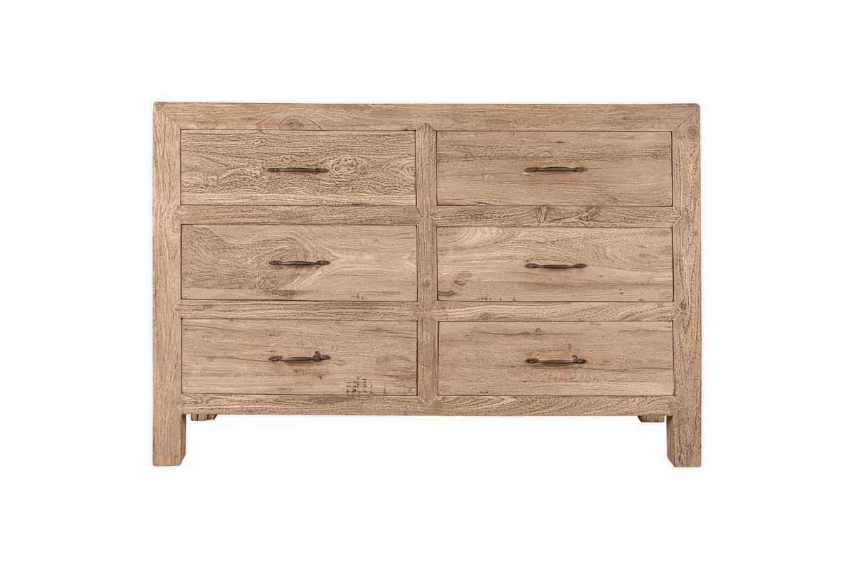 Nkuku - Iya Reclaimed Wood Chest of Drawers - Natural - Large
