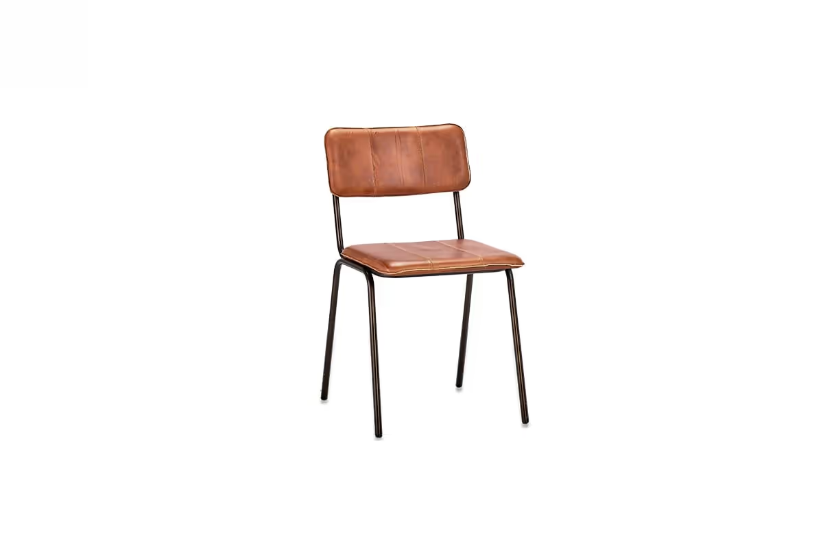 Nkuku - Ukari Leather Dining Chair - Aged Tan