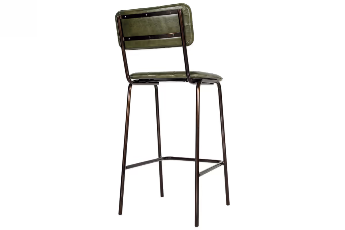 Nkuku - Ukari Counter Chair - Rich Green