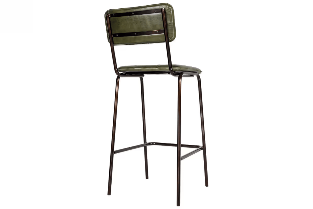 Nkuku - Ukari Counter Chair - Rich Green