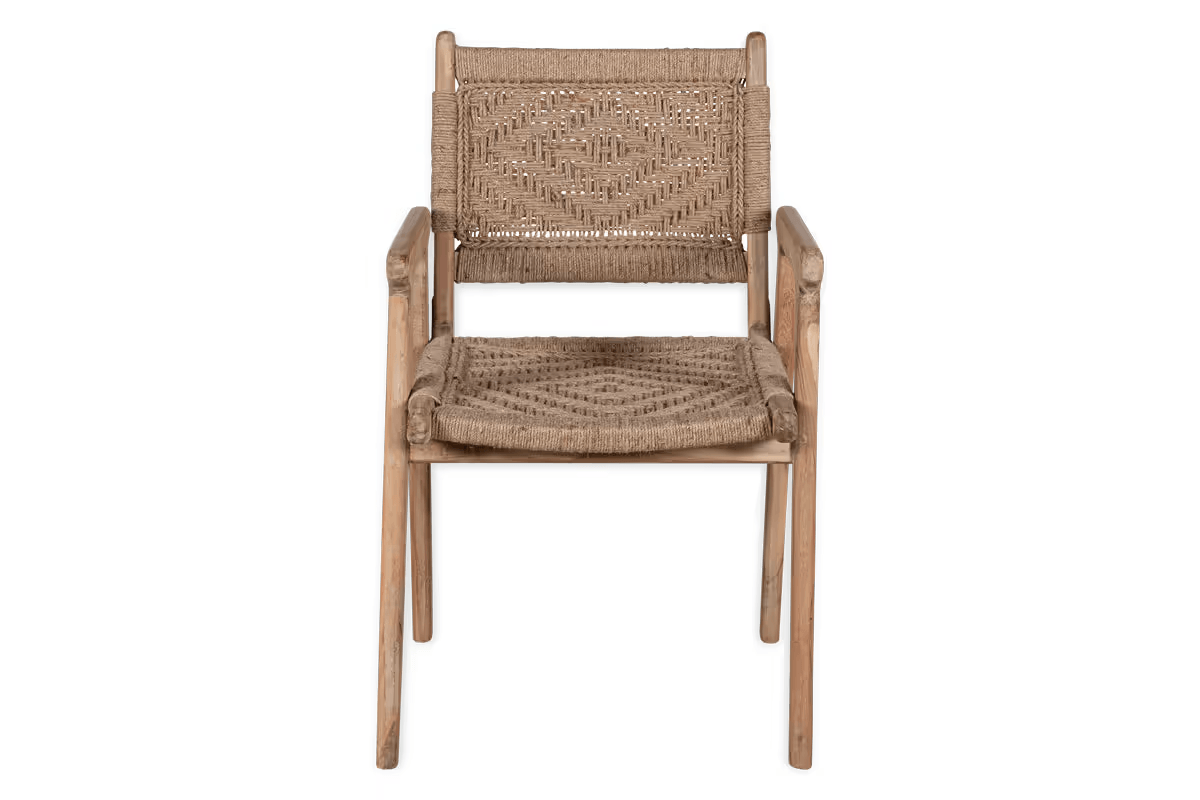 Nkuku - Vinay Woven Dining Chair - Natural