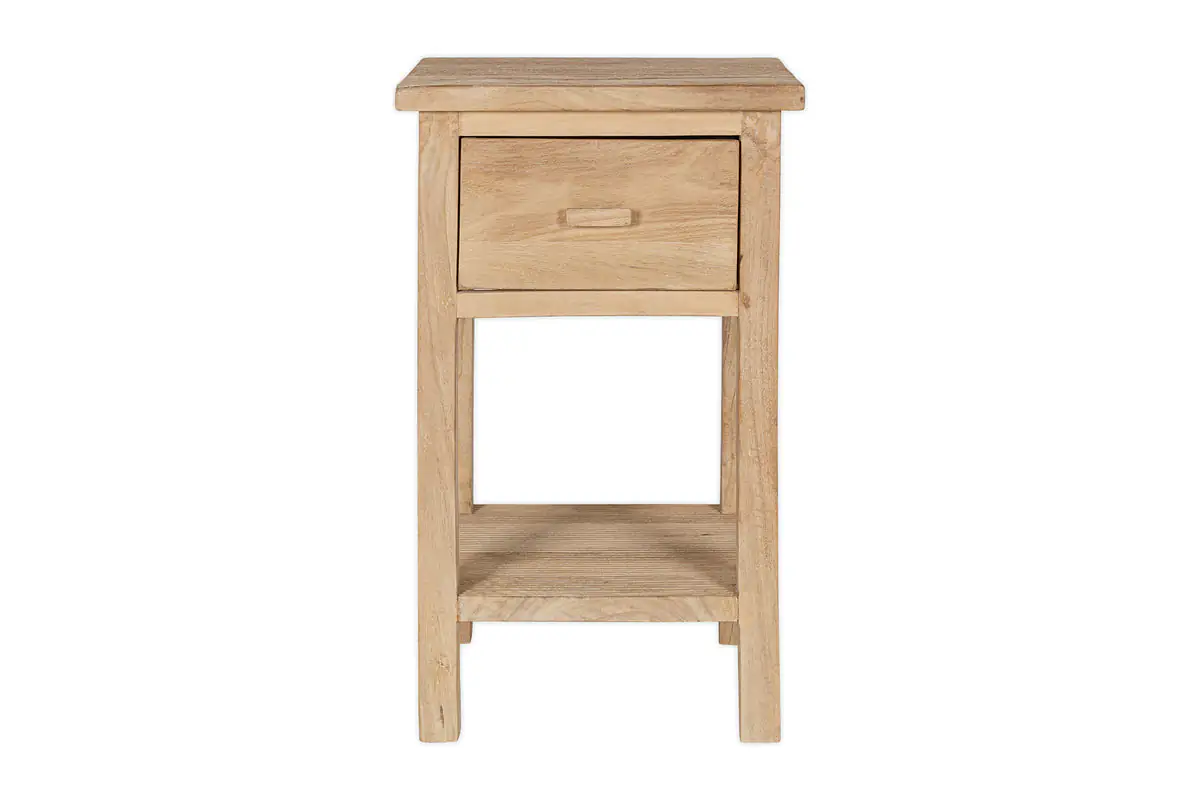 Nkuku - Vivan Grooved Bedside Table - Natural