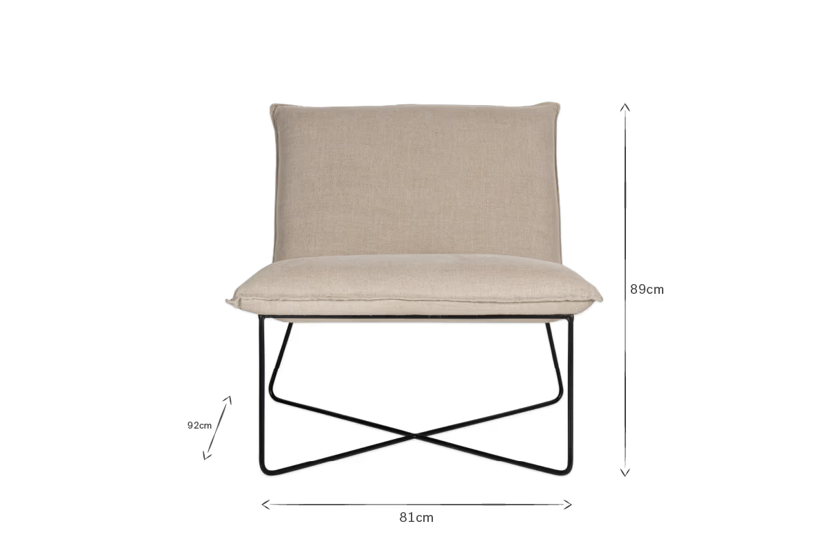 Nkuku - Kashvi Oversized Linen Lounger - Natural