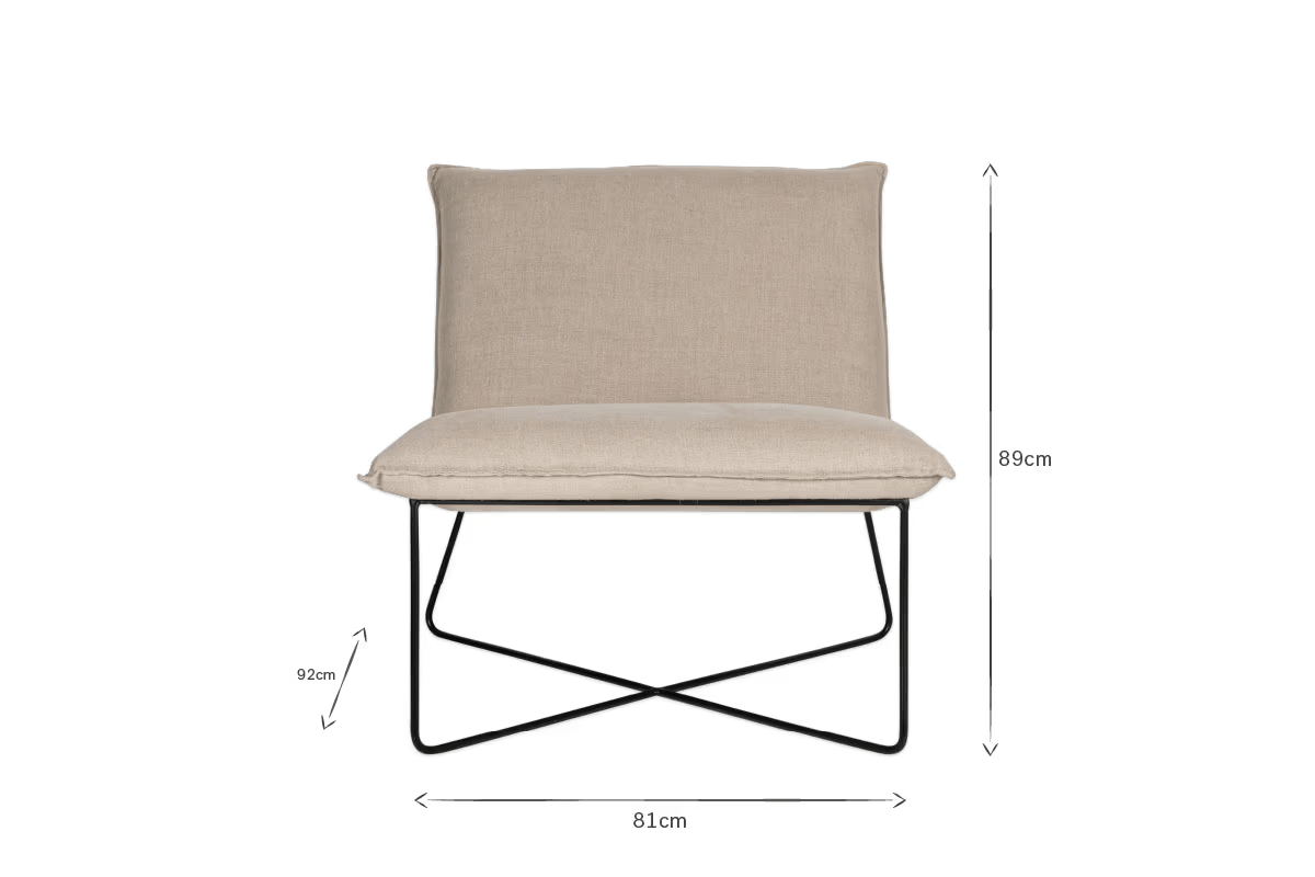 Nkuku - Kashvi Oversized Linen Lounger - Natural