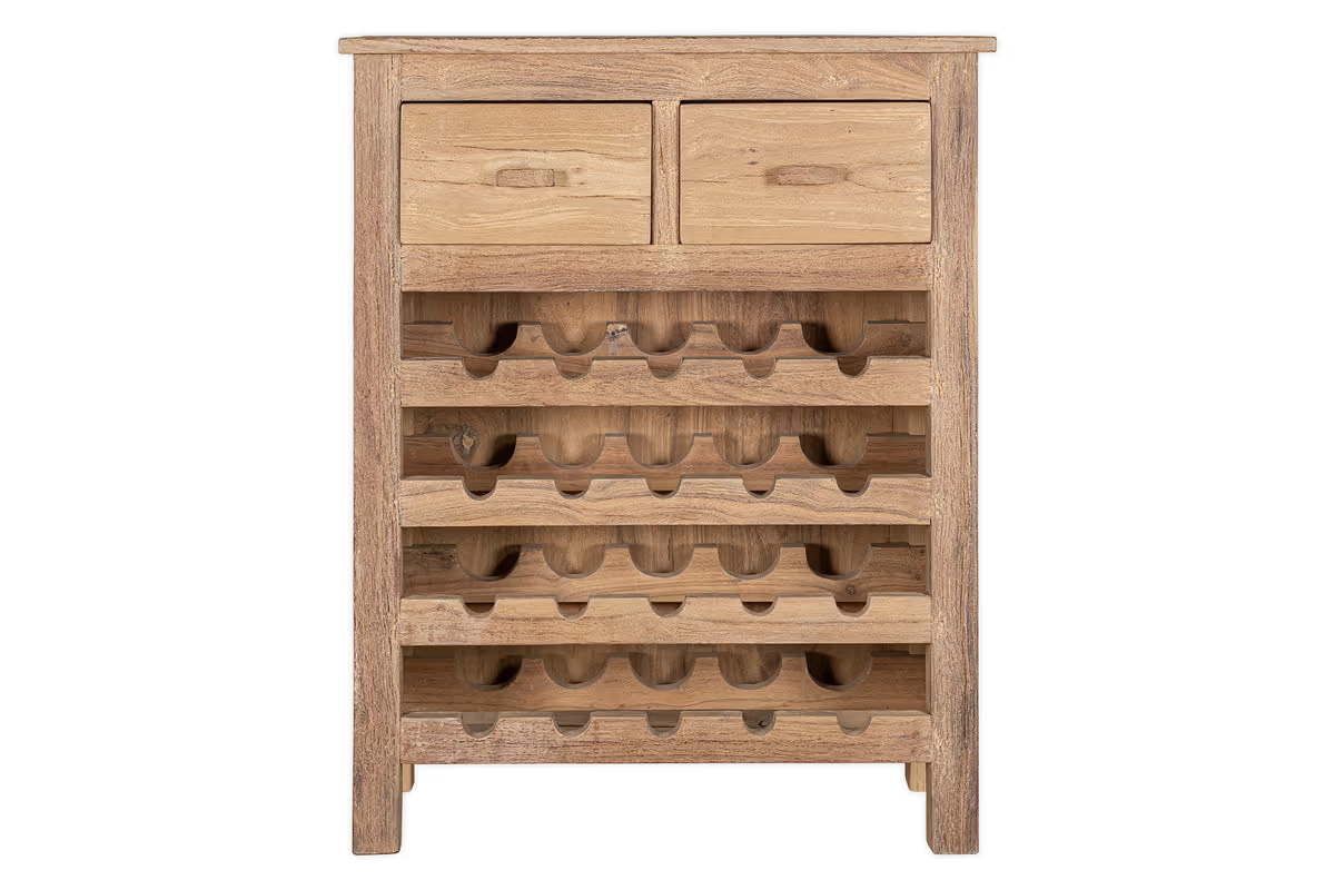 Nkuku - Shanthi Reclaimed Wood Wine Rack - Natural