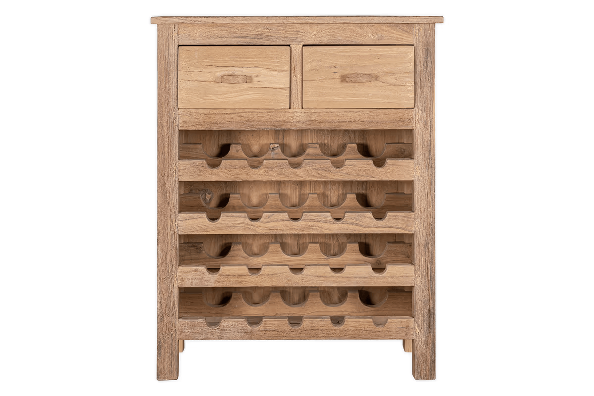 Nkuku - Shanthi Reclaimed Wood Wine Rack - Natural