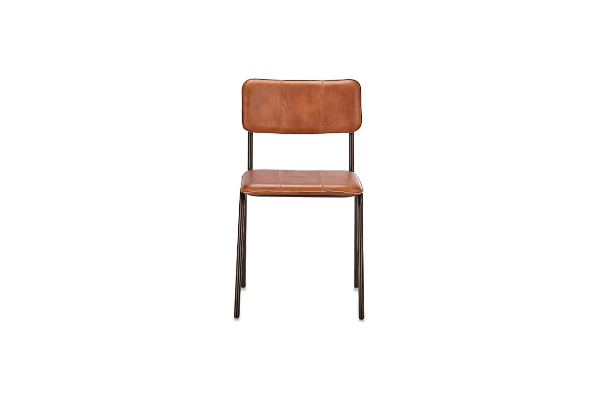 Nkuku - Ukari Leather Dining Chair - Aged Tan