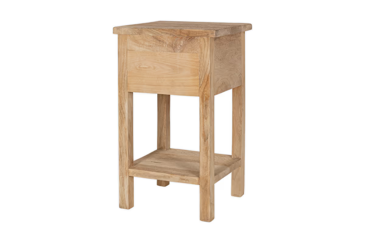 Nkuku - Vivan Grooved Bedside Table - Natural