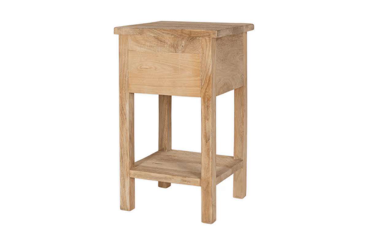 Nkuku - Vivan Grooved Bedside Table - Natural
