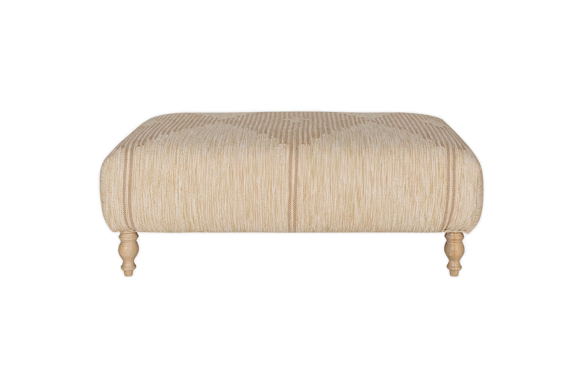 Nkuku - Aranya Upholstered Ottoman - Natural