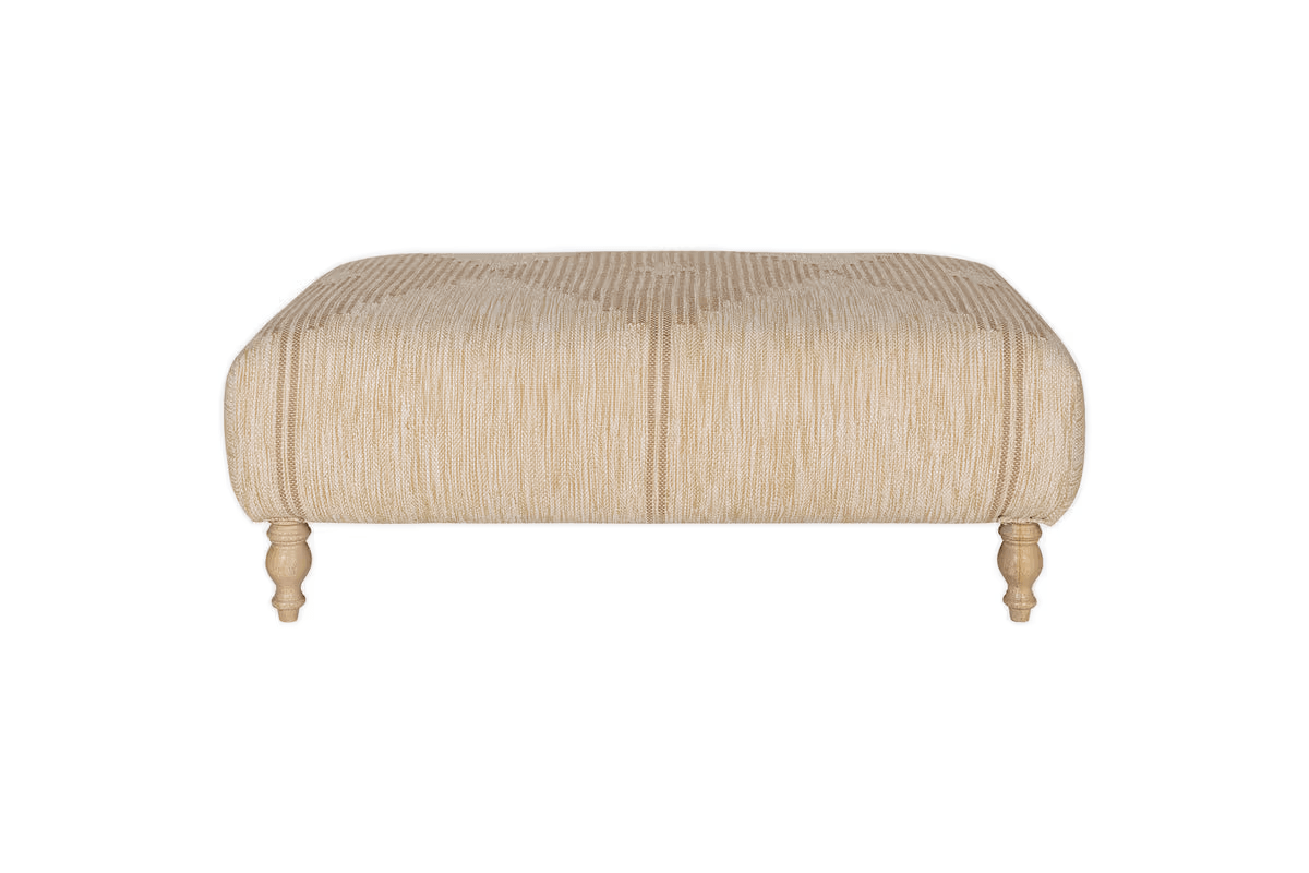 Nkuku - Aranya Upholstered Ottoman - Natural
