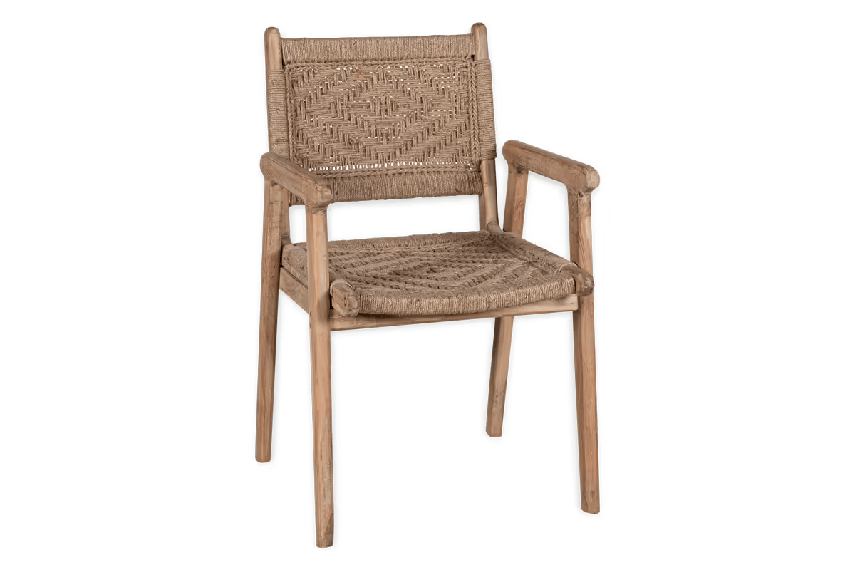 Nkuku - Vinay Woven Dining Chair - Natural