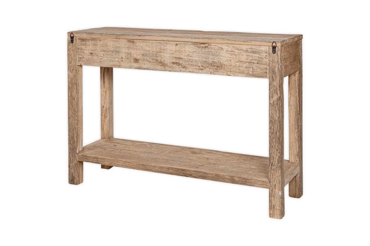Nkuku - Ibo Reclaimed Wood 3 Drawer Console Table - Natural