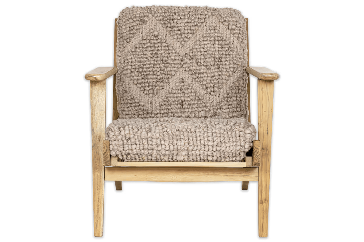 Nkuku - Keya Chunky Weave & Mango Wood Chair - Natural