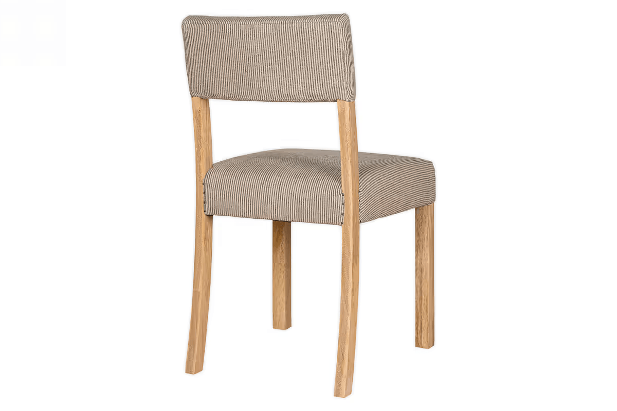 Nkuku - Nadeeka Linen Upholstered Dining Chair - Soft Grey