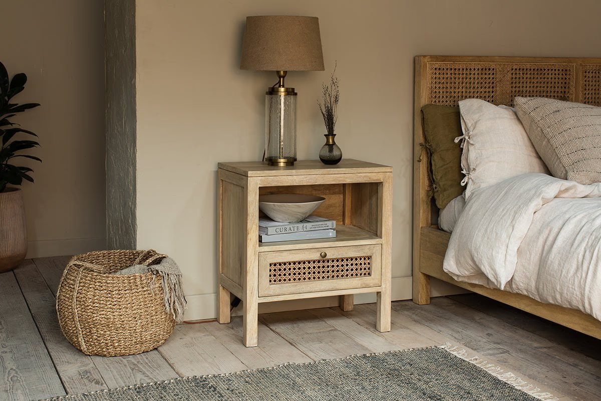 Nkuku - Kanz Mango Wood Bedside Table