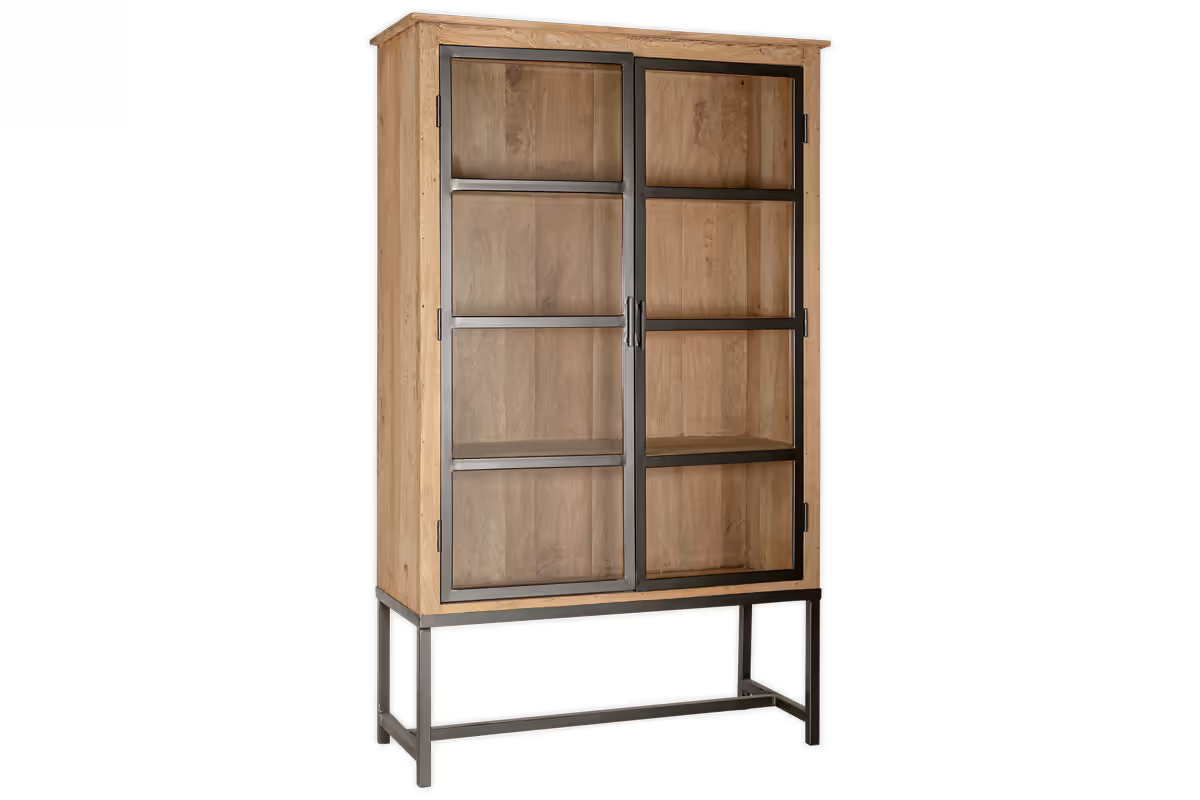 Nkuku - Nirvi Wood & Iron Cabinet - Black