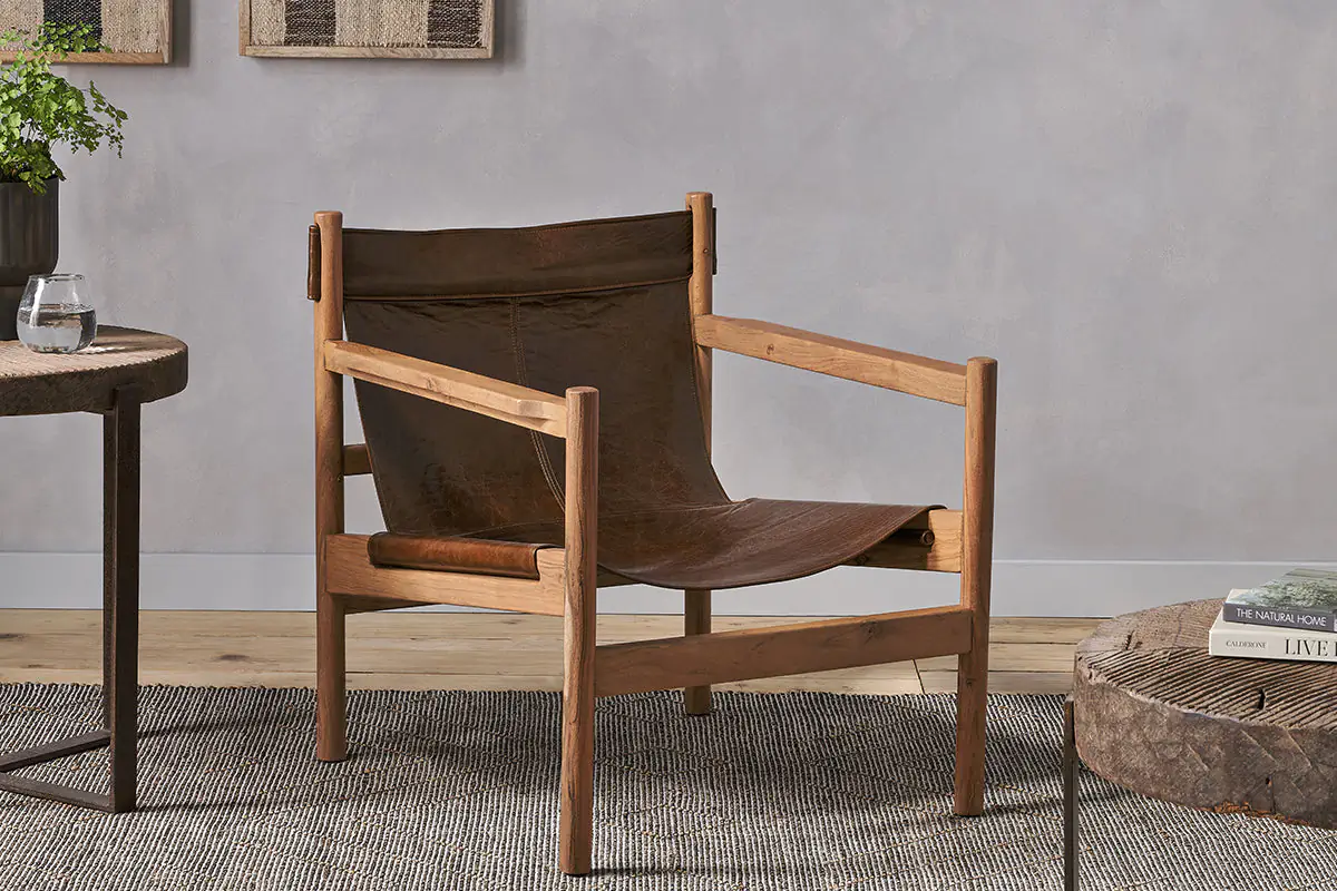 Nkuku - Dalibar Leather Lounger - Tan